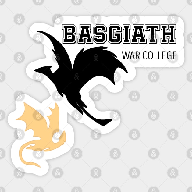 Basgiath War College Dragons Fourth Wing Book Fan Art Tairn Andarna Sticker by thenewkidprints